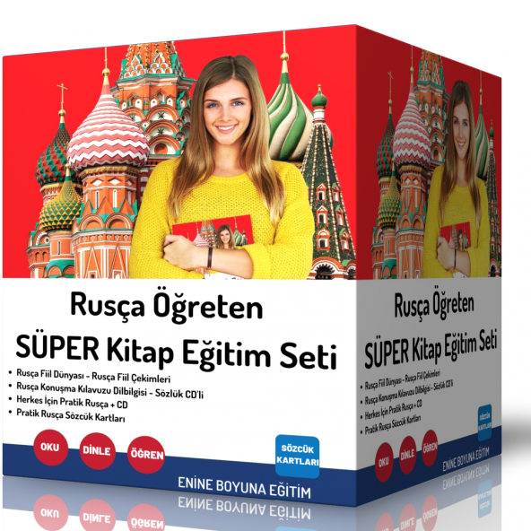 Enine Boyuna Rusça Kitap Seti (2500 Sayfalık 4 Kitap Seti)