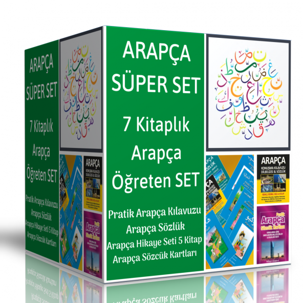 Arapça Öğreten Kitap Seti (7 Kitap Dil Kartları)