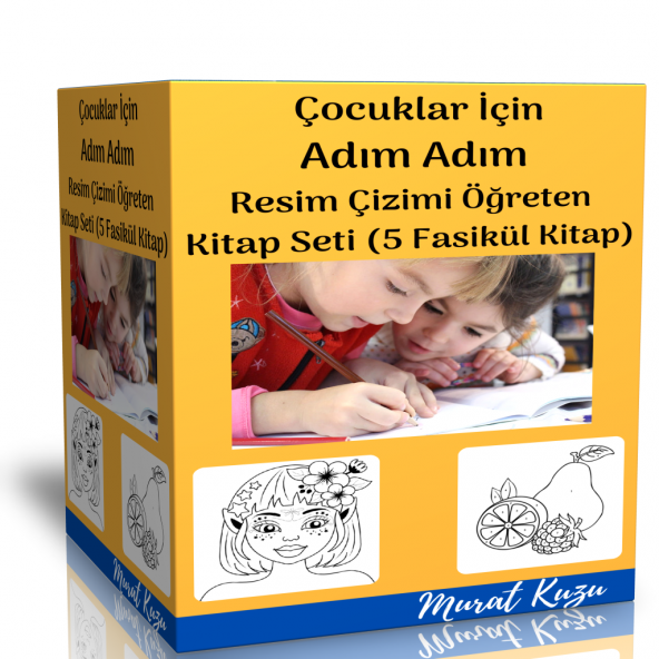 Çocuklar İçin Adım adım Resim Çizimi Öğreten Kitap Seti (5 Fasikül Kitap)