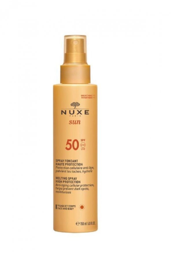 NUXE Güneş Koruyucu Spray Fondant Haute Protection 50 Spf 150 ml 3264680012525