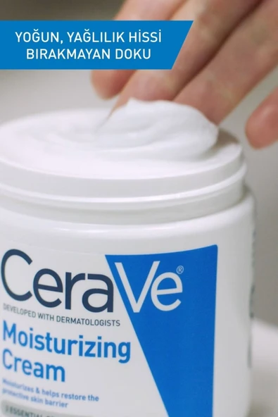 CERAVE Nemlendici Krem Kuru Ciltler Seramid ve Hyalüronik Asit İçerikli Yüz Vücut 340gr 3337875597227 - 2