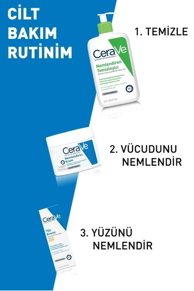CERAVE Nemlendici Krem Kuru Ciltler Seramid ve Hyalüronik Asit İçerikli Yüz Vücut 340gr 3337875597227 - 7