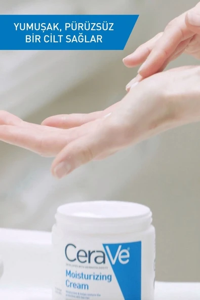 CERAVE Nemlendici Krem Kuru Ciltler Seramid ve Hyalüronik Asit İçerikli Yüz Vücut 340gr 3337875597227 - 3