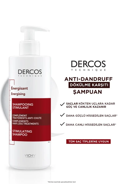 VICHY Dercos Energisant Saç Dökülmesi Karşıtı Şampuan 400 ml 3337871322243 - 2