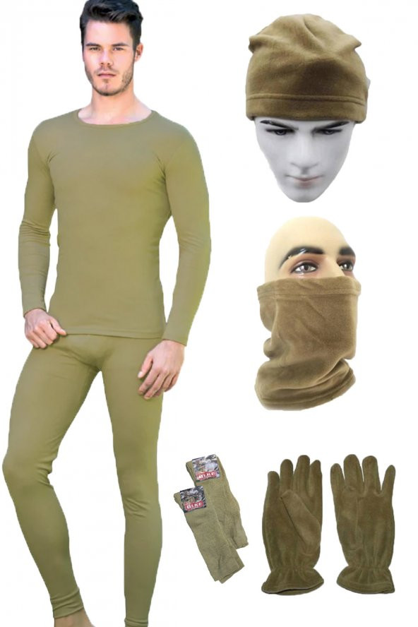 Askeri Termal Nano İçlik Takımı - Polar Bere Boyunluk Eldiven Çorap Seti - Asker Malzemeleri - 2