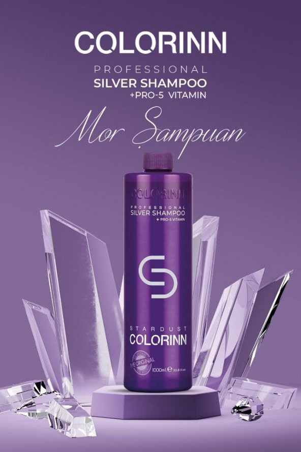 Colorinn Stardust Silver Mor Şampuan 1000 ML