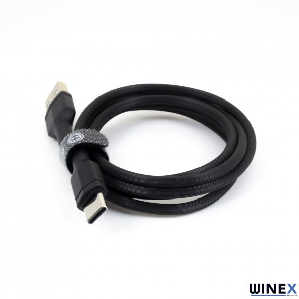 Winex CA58 2.4A UsbA to Type-C Data ve Hızlı Şarj Kablosu Siyah - 2