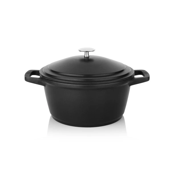 Schafer Pro Cast Döküm Derin Tencere 24 Cm-Siyah - 2