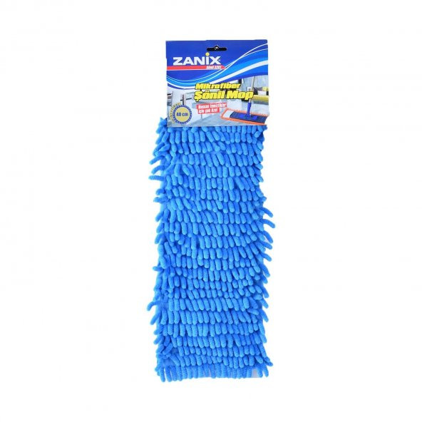 Makarna Şönil Islak Kuru Nemli Palet Tablet Mop Yedek Seti Takımı - 60 Cm. - Mop + Mop Tutucu + Sap - 4