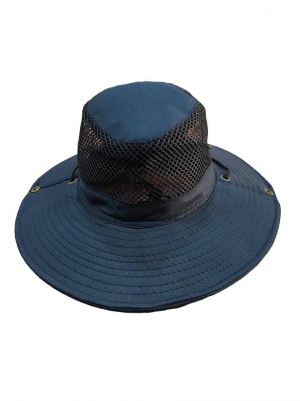 Yazlık Fileli Safari Şapka 58 cm Beden-Lacivert
