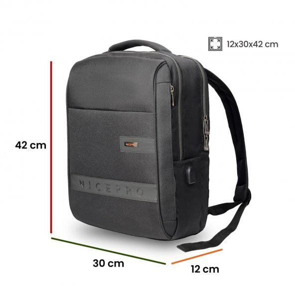 NPO Prestige 16" Smart Notebook Sırt Çantası-Siyah - 5