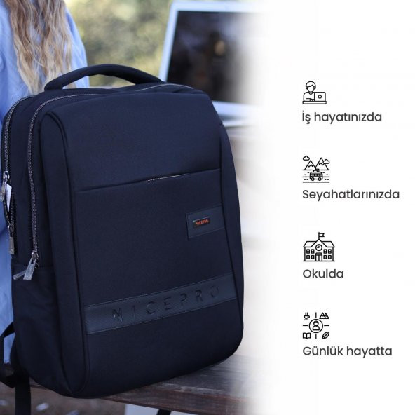 NPO Prestige 16" Smart Notebook Sırt Çantası-Siyah - 7