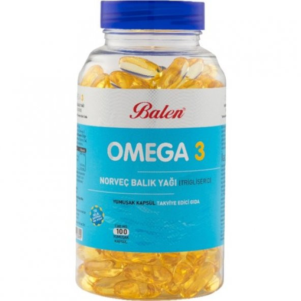 Balen Omega 3 Norveç Balık Yağı 1380 Mg 100 Kapsül Trigliserid Form