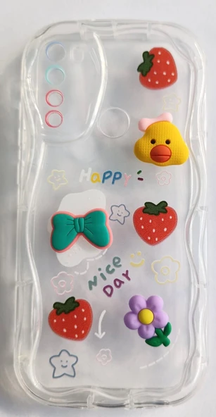 Xiaomi Redmi Note 8 Uyumlu Emojili Kalın Yumuşak Şeffaf Kılıf