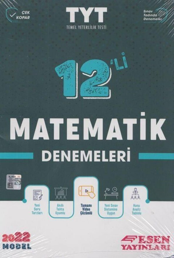 2022 TYT Matematik 12 li Denemeleri Esen Yayınları