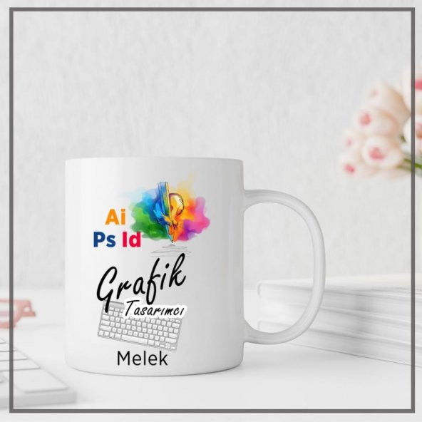 Grafik Tasarımcı Melek Hediye Kupa Bardak