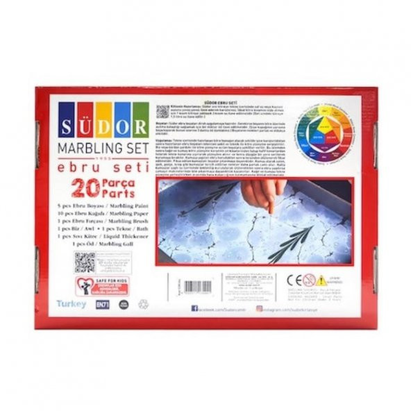 Ebru Boya Seti A4 20 Parça 1 Paket Südor Ebru Sanatı Seti 1 Paket - Resim 2