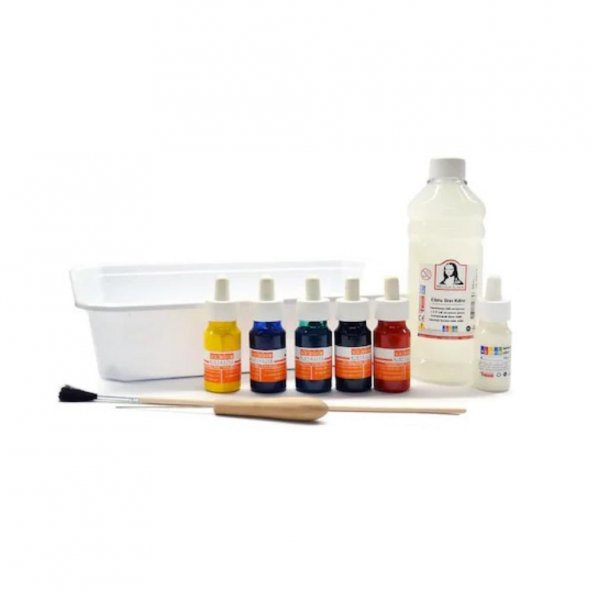 Ebru Boya Seti A4 20 Parça 1 Paket Südor Ebru Sanatı Seti 1 Paket - Resim 3