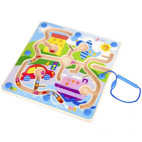 Classic World Ahşap Mıknatıslı ve Boncuklu Labirent Bulmaca - 3