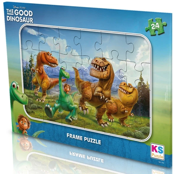 KS Puzzle 24 Parça Good Dinosaur Frame Puzzle