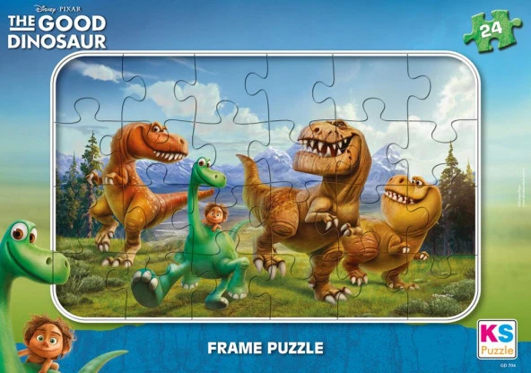 KS Puzzle 24 Parça Good Dinosaur Frame Puzzle - 2