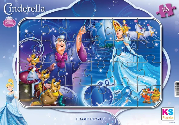 KS Puzzle 24 Parça Cinderella Frame Puzzle - 2