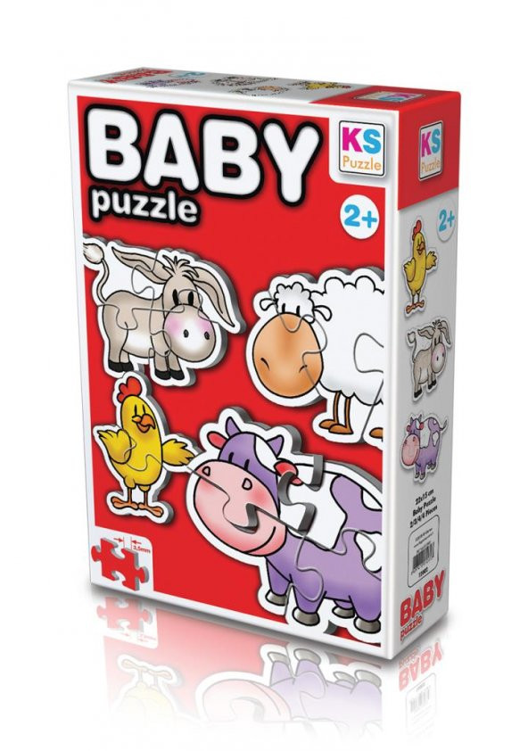 KS Baby Puzzle 4 in1 Çiftlik Hayvanları / Farm Animals