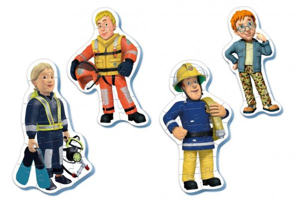 KS Baby Puzzle Fireman Sam My First Puzzle 4 in 1 Çerçevesiz - 2