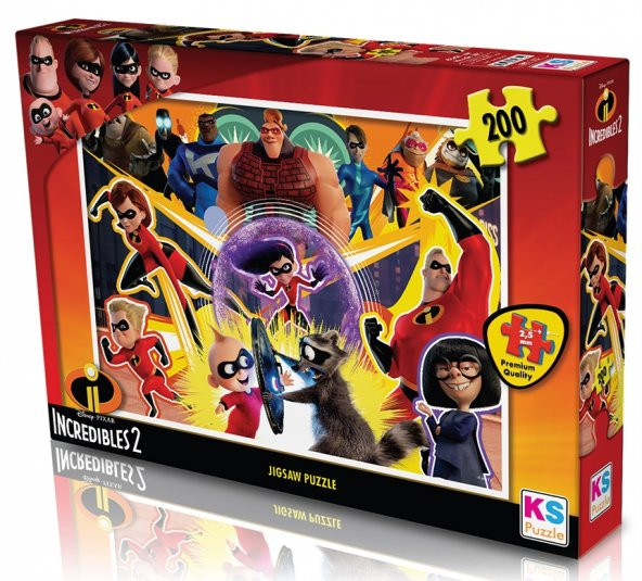 KS Puzzle 200 Parça Incredibles