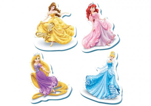 KS Baby Puzzle Disney Prensesler My First Puzzle 4 in 1 Çerçevesiz - 2