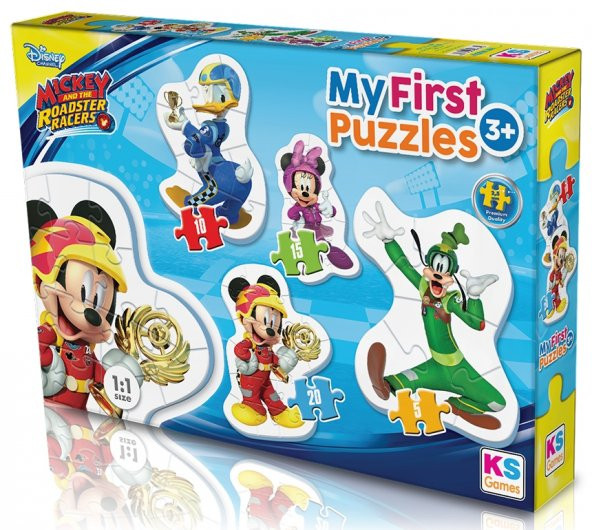 KS Baby Puzzle Mickey Mouse My First Puzzle 4 in 1 Çerçevesiz