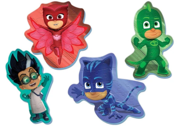 KS Baby Puzzle Pijamaskeliler  My First Puzzle 4 in 1 Çerçevesiz - Resim 2