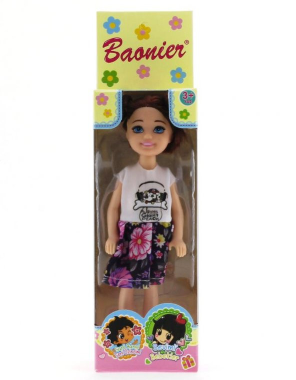 Baonier Çiçek Etekli 14 cm Sarışın Tekli Kız Bebek - 2