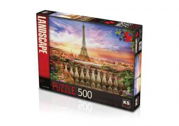 KS Puzzle 500 Parça Sunset İn Eiffel Eyfelde Günbatımı
