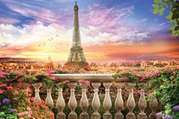 KS Puzzle 500 Parça Sunset İn Eiffel Eyfelde Günbatımı - 2