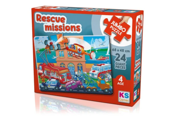 KS Jumbo Puzzle 24 Parça Rescue Missions Kurtarma Görevi