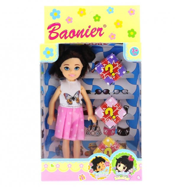 Baonier Beyaz Kelebek Elbiseli Sürpriz Paket Bebek - 3