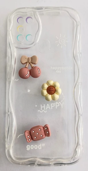 Samsung Galaxy A51 Uyumlu Emojili Kalın Yumuşak Şeffaf Kılıf ürün görseli 1