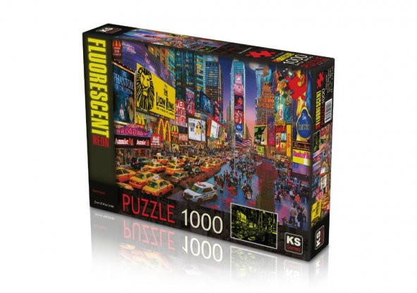 KS Puzzle 1000 Parça Neon Fluorescent Metropol