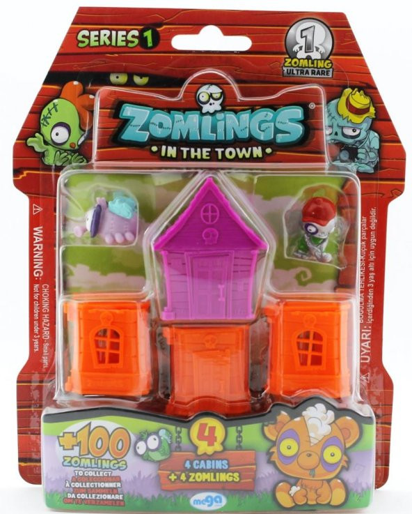 Zomlings 4Lü Paket Seri 1 Mor Evli  P00972