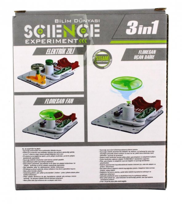 Eğlenceli Deney Setim Elektrik Zili 3 in 1 - 2