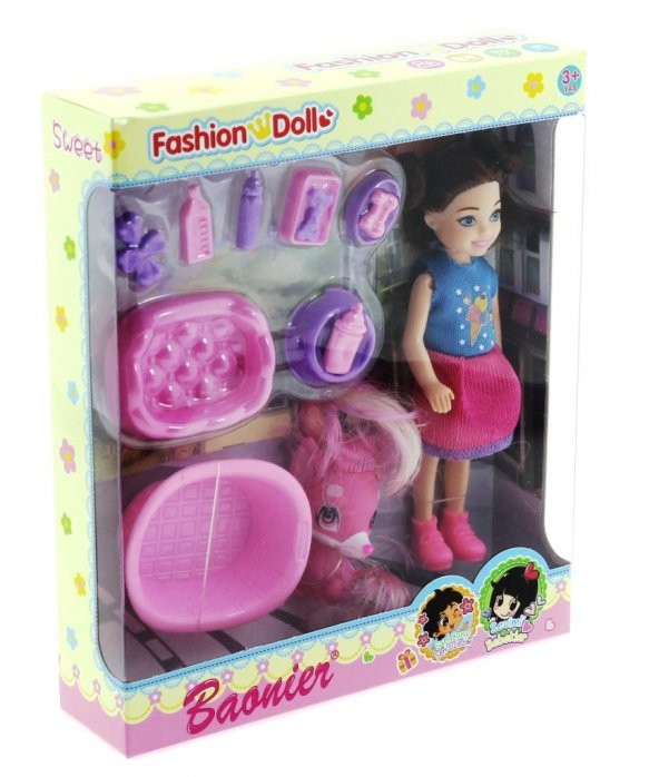 Baonier Kız Bebek Evcil Hayvan Seti - Resim 2