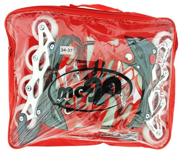 Mega Işıklı Kırmızı Paten 34-37 M - 4