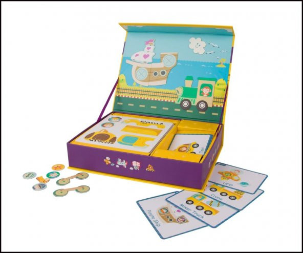 Classic World Ahşap Mıknatıslı Oyun Seti Taşıtlar - 2