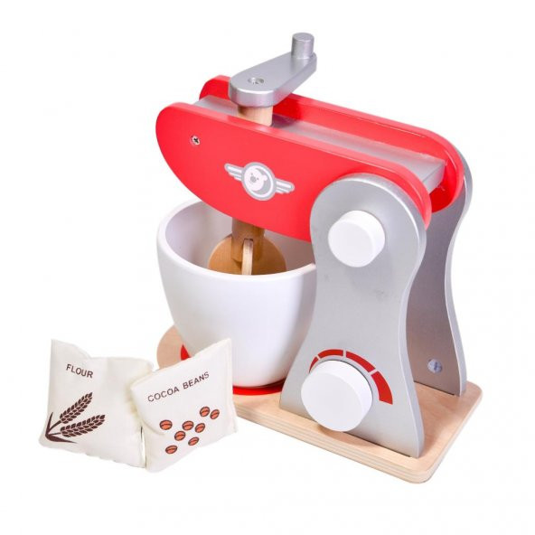 Classic World Ahşap Nostaljik Kırmızı Mikser - 4