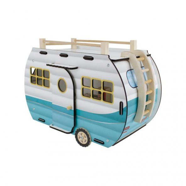 ÇG95 Ahşap Karavan Turkuaz -Okutan - 4