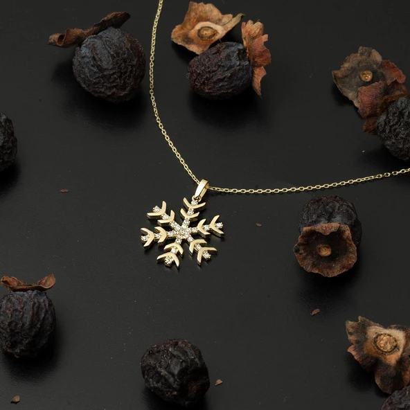 14 Ayar Altın Kartanesi Kolye - Resim 4