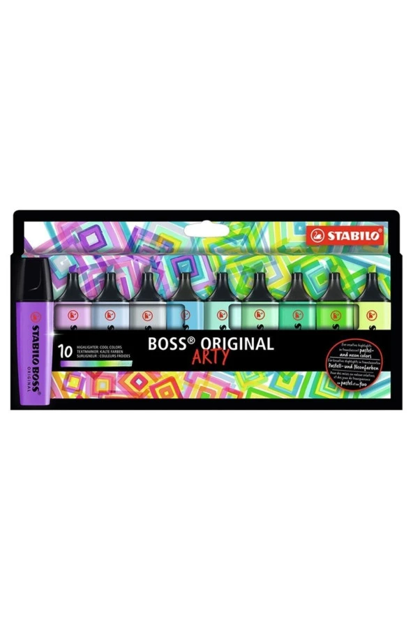 Stabilo Boss Original Arty Soğuk Renkler Işaretleme Kalem Seti 10'lu
