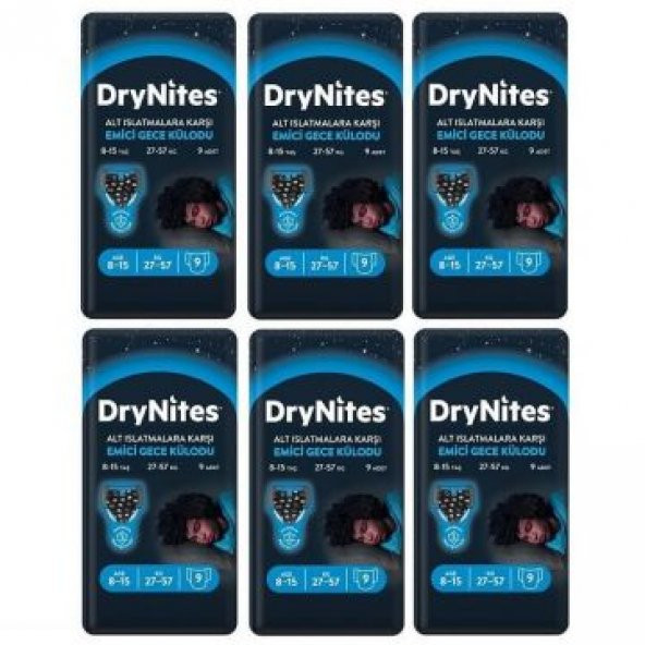 Huggies Drynites Emici Gece Külodu Erkek 8-15 Yaş 54 Adet