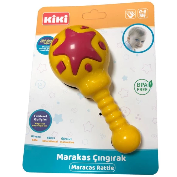 Kiki Oyuncak Marakas Çıngırak Eğitici ve Öğretici Erken Öğrenme Oyuncağı - 9